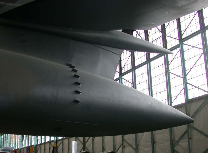 B-1 SCAS fin / vortex generators