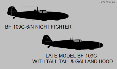 Bf 109G-6/N night fighter, late model Bf 109G