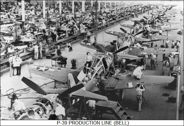 Bell P-39 production line